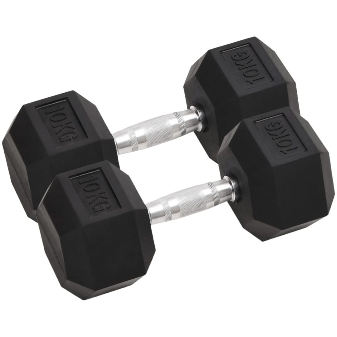 Hantlar 2 st 20 kg gjutjärn vidaXL