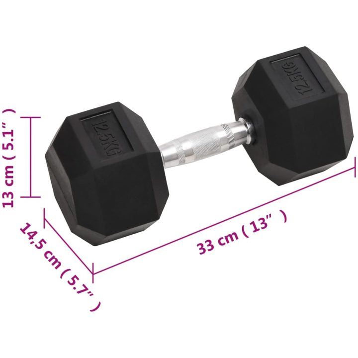 Hantlar 2 st 25 kg gjutjärn vidaXL – bild 8