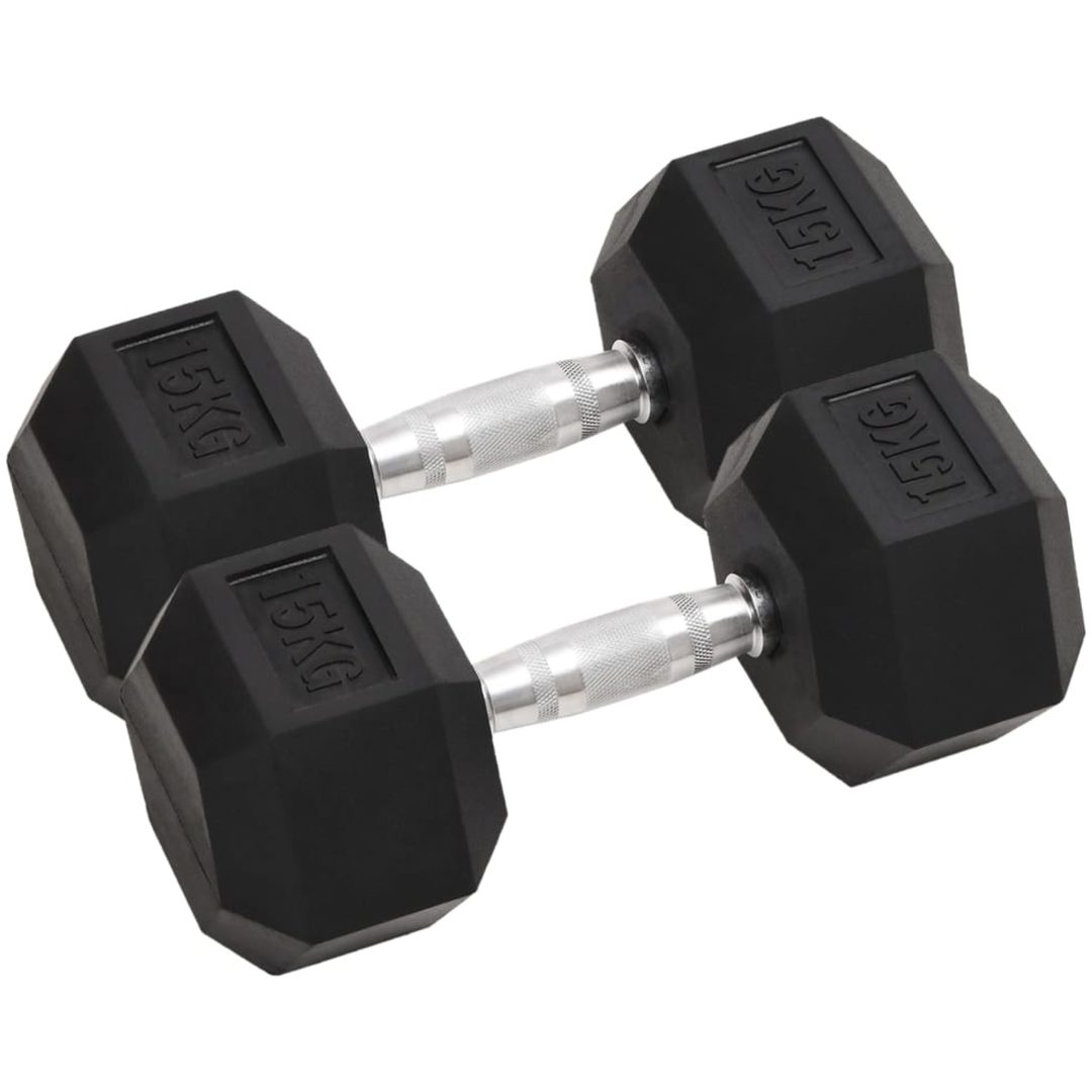 Hantlar 2 st 30 kg gjutjärn vidaXL