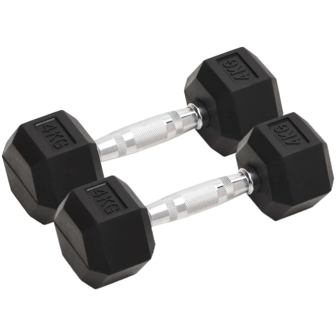 Hantlar 2 st 8 kg gjutjärn vidaXL