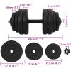 Hantlar 2x15 kg vidaXL – miniatyr 6