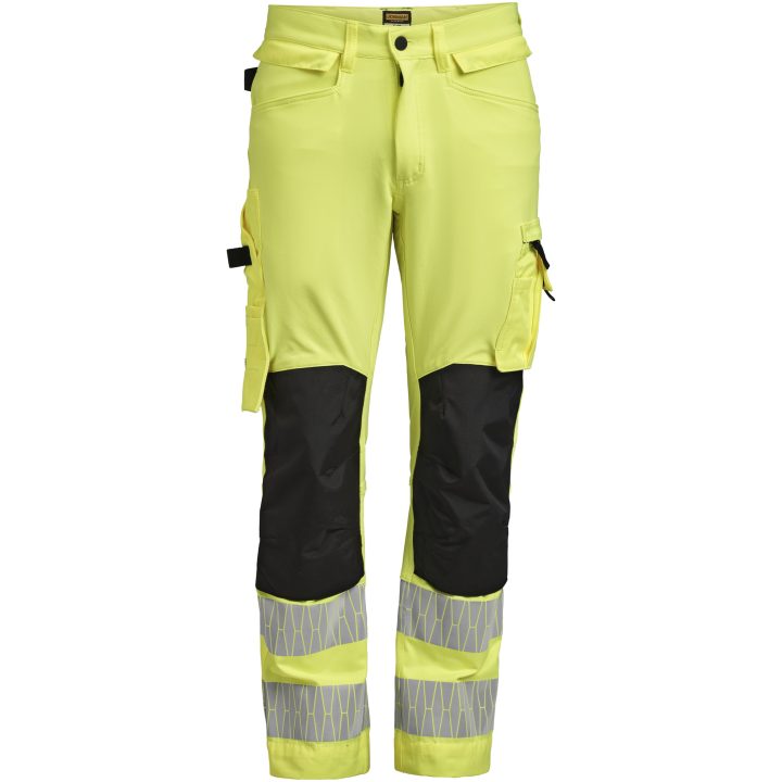 Hantverksbyxa 2291 Stretch Varselgul Svart Varsel gul/svart Jobman – bild 3