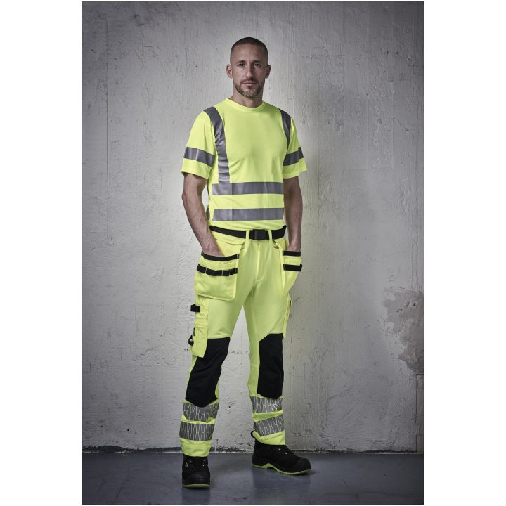 Hantverksbyxa 2291 Stretch Varselgul Svart Varsel gul/svart Jobman – bild 9