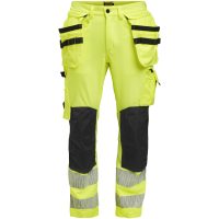 Hantverksbyxa 2291 Stretch Varselgul Svart Varsel gul/svart Jobman
