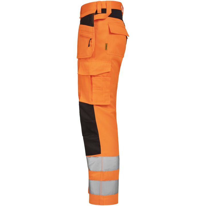 Hantverksbyxa 2379 Stretch Varsel orange/svart Jobman – bild 2