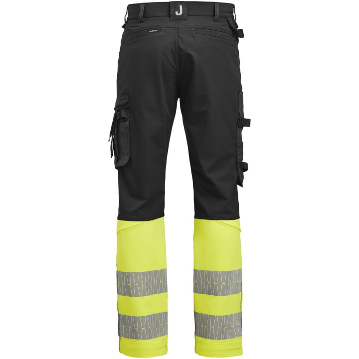 Hantverksbyxa 2392 Stretch Varsel Svart gul Jobman – bild 5