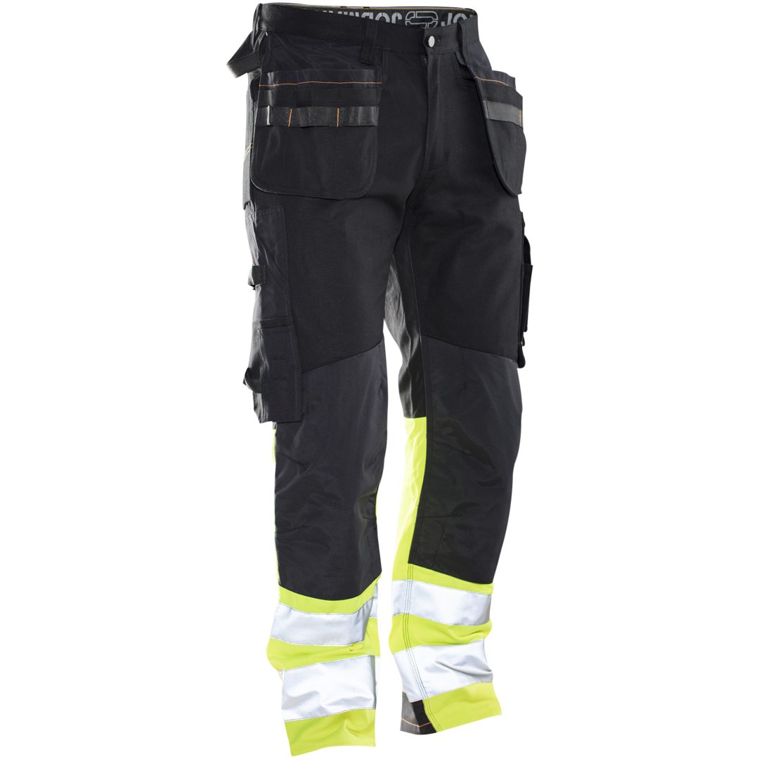 Hantverksbyxa Bomull Varsel 2297 Technical Svart/Gul Jobman C146