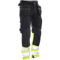 Hantverksbyxa Bomull Varsel 2297 Technical Svart/Gul Jobman