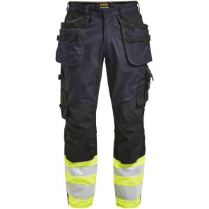 Hantverksbyxa Core Stretch Varsel 2134 Technical Marin/Gul Jobman
