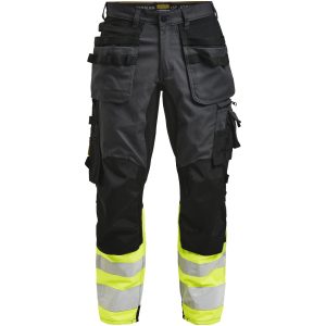 Hantverksbyxa Core Stretch Varsel 2134 Technical Mörkgrå/Gul Jobman