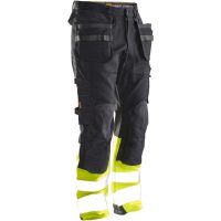 Hantverksbyxa Core Stretch Varsel 2134 Technical Svart/Gul Jobman