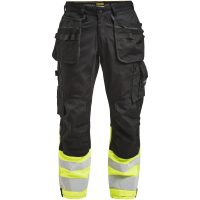 Hantverksbyxa Core Stretch Varsel 2134 Technical Svart/Gul Jobman