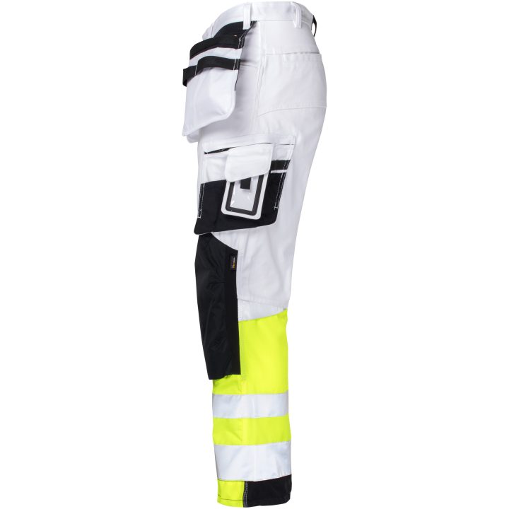 Hantverksbyxa Core Stretch Varsel 2134 Technical Vit/Gul Jobman C146 – bild 2