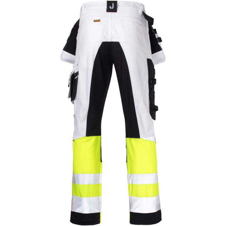 Hantverksbyxa Core Stretch Varsel 2134 Technical Vit/Gul Jobman C146 – bild 3
