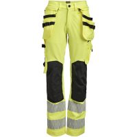 Hantverksbyxa Dam 2271 Stretch Varsel Gul Svart Jobman