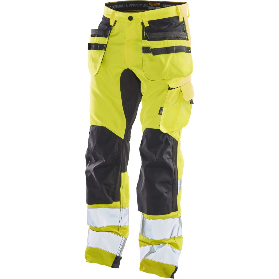 Hantverksbyxa Stretch Varsel 2240 Technical Gul/svart Jobman C146