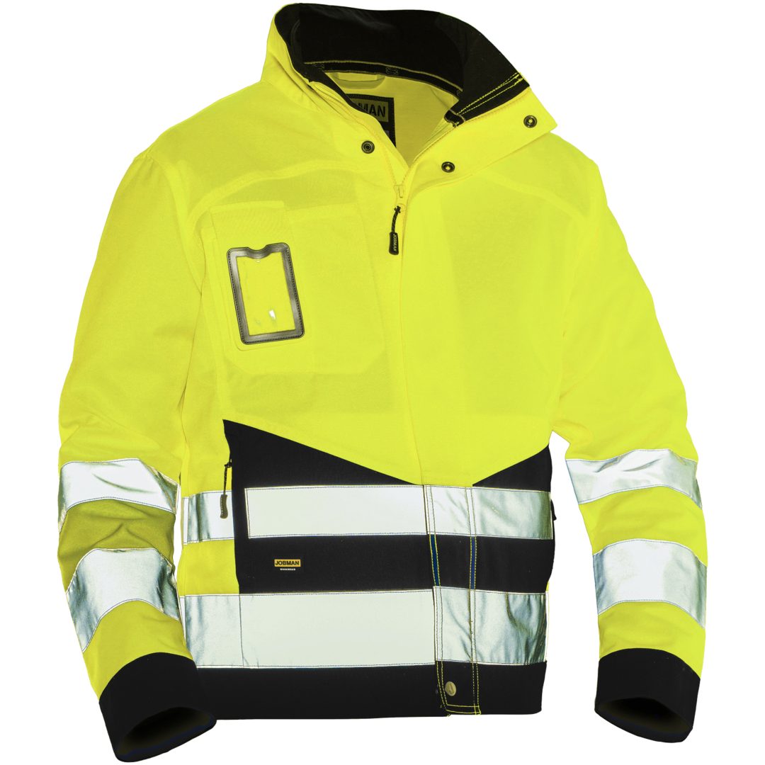 Hantverksjacka Varsel 1231 Technical Gul/svart Jobman XXXL