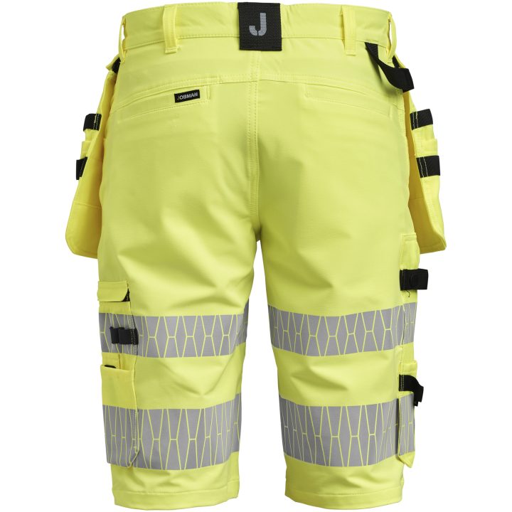Hantverksshorts 2296 Stretch Varselgul Varsel gul Jobman – bild 3