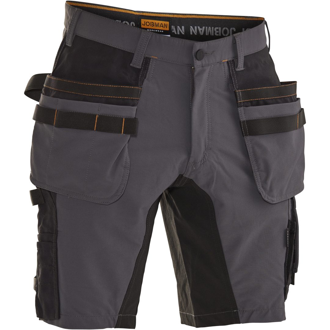 Hantverksshorts Stretch 2196 Advanced Mörkgrå/Svart Jobman C44