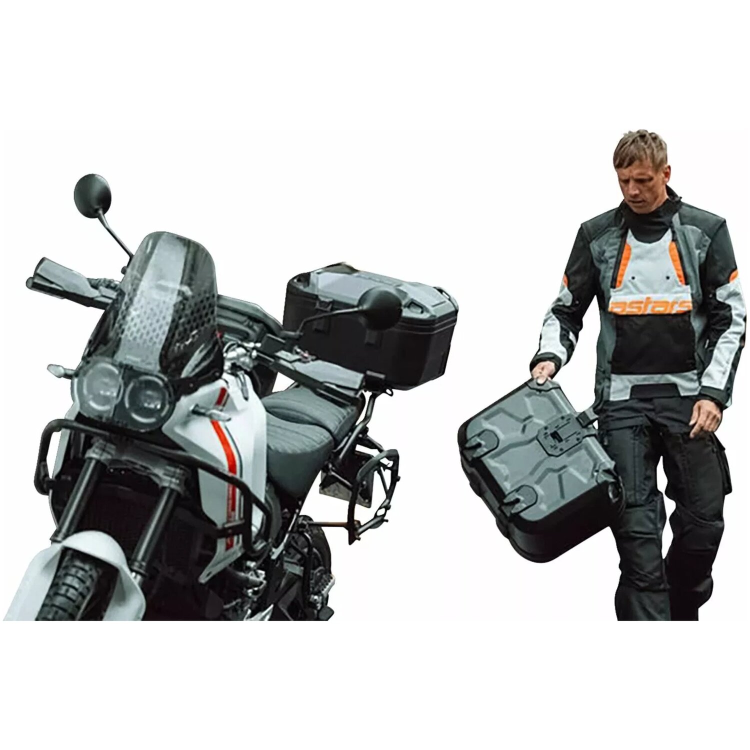 Toppbox sw-Motech - Triumph tiger 800 xc 2014 top case dusc m svart sw motech aluminium