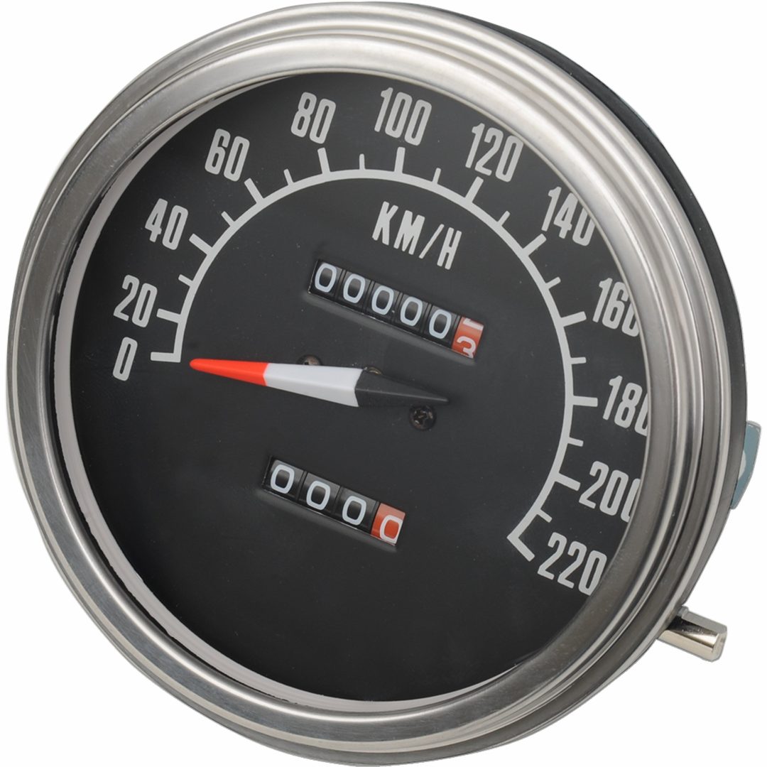 Hastighetsmätare Fl-stil Mekanisk Km/h DRAG SPECIALTIES SPEEDO 2:1 68-84FACE KM/H