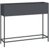 Hävdsodlingslåda Antracit Stål vidaXL 100 x 26 x 82 cm – miniatyr 2