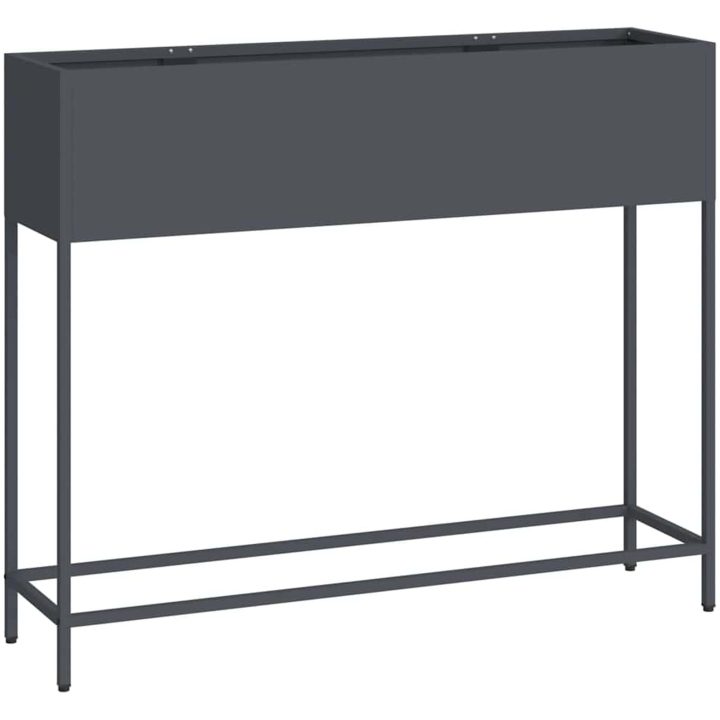 Hävdsodlingslåda Antracit Stål vidaXL 100 x 26 x 82 cm – bild 2