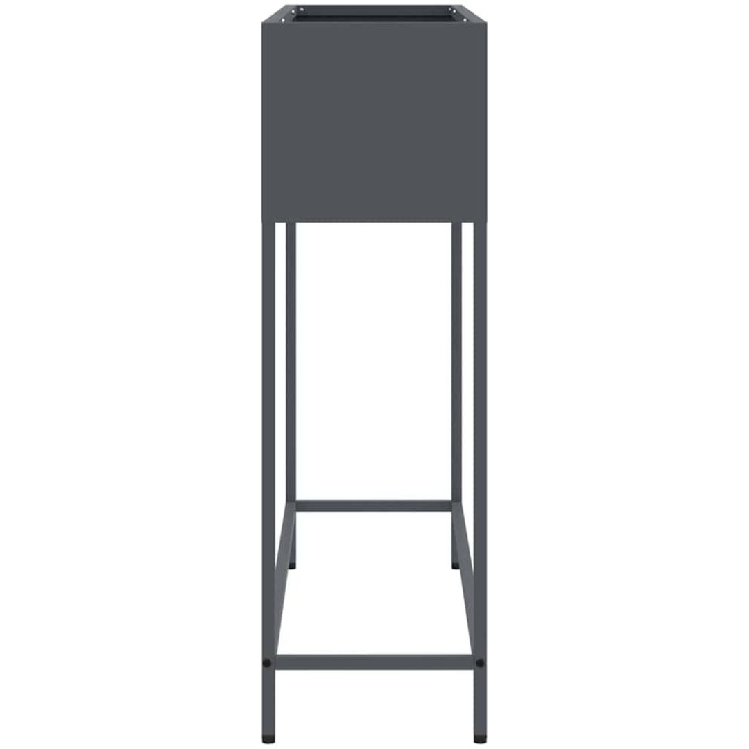 Hävdsodlingslåda Antracit Stål vidaXL 100 x 26 x 82 cm – bild 6
