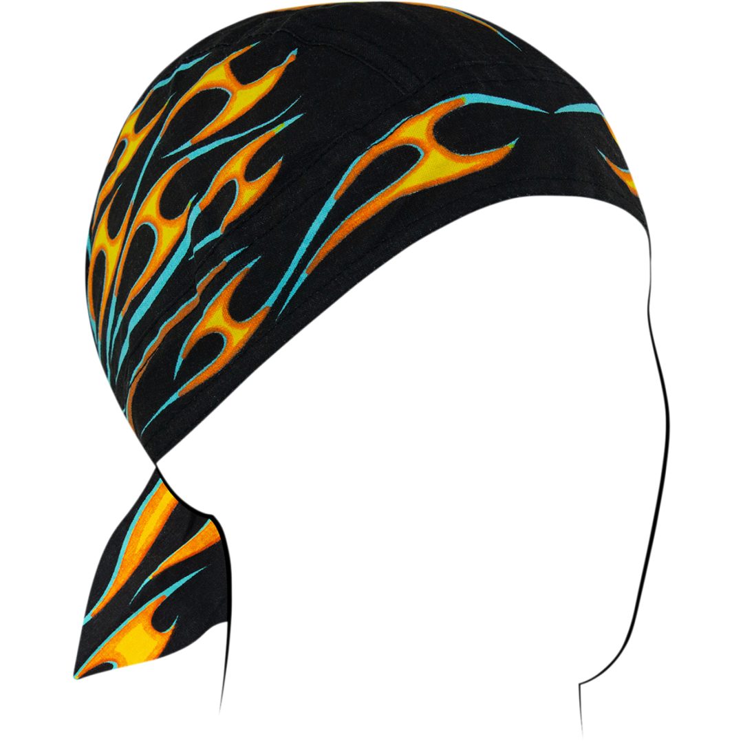 Headwrap Flydanna Classic Bandana Svart Orange ZAN HEADGEAR