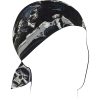 Headwrap Flydanna Reaper Svart Grå Vit ZAN HEADGEAR – miniatyr 1