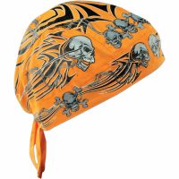 Headwrap Flydanna Svart Grå Orange ZAN HEADGEAR
