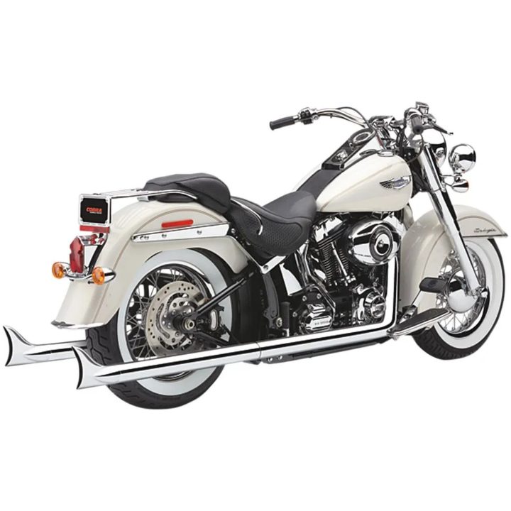 Helsystem 2-1 Bad Hombre Duals Rak Aluminium/Stål COBRA EXHAUST TD FTL SFTL 86-06 – bild 3