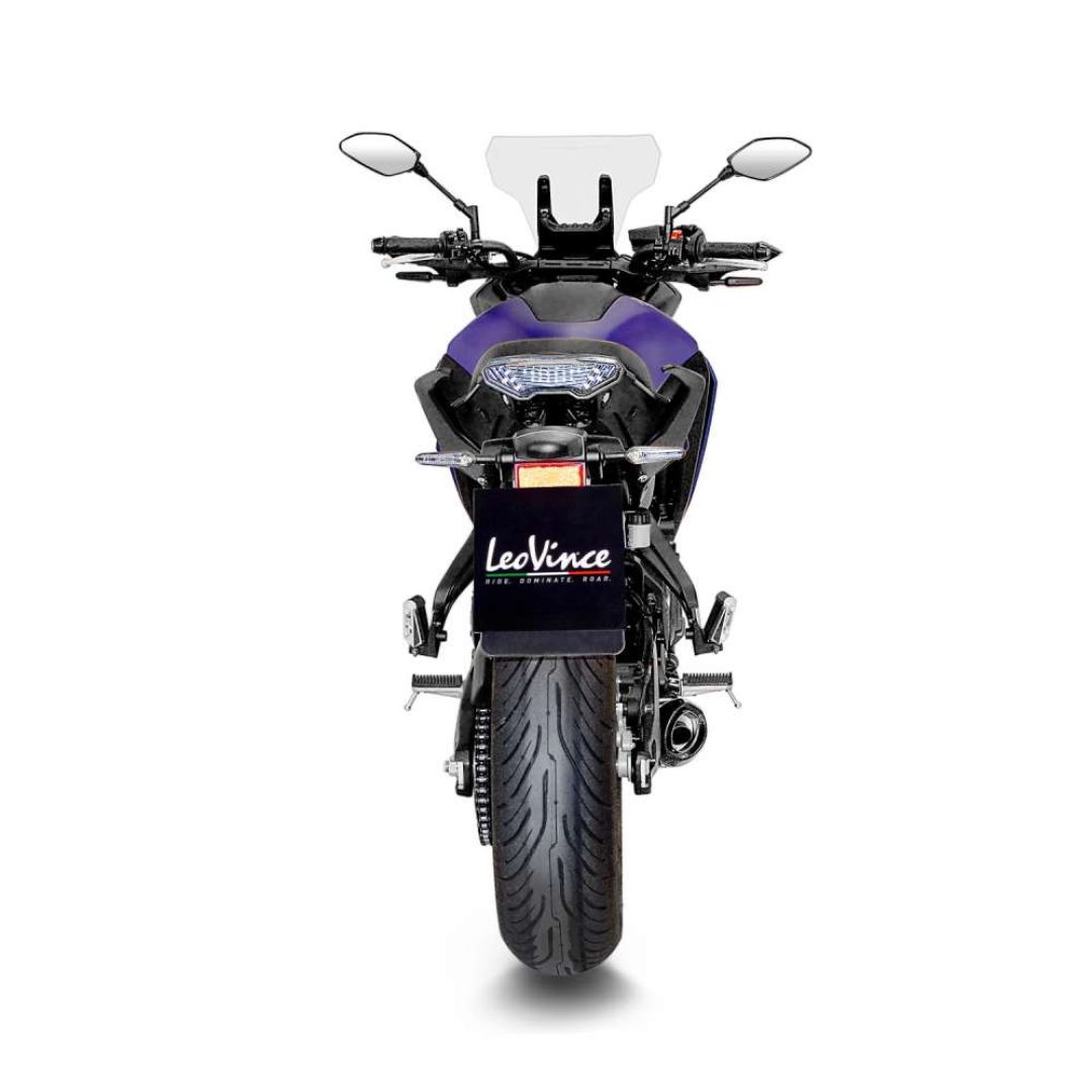 Helsystem 2-1 LV One Evo Black Edition Rostfritt LeoVince Slash-cut – bild 4