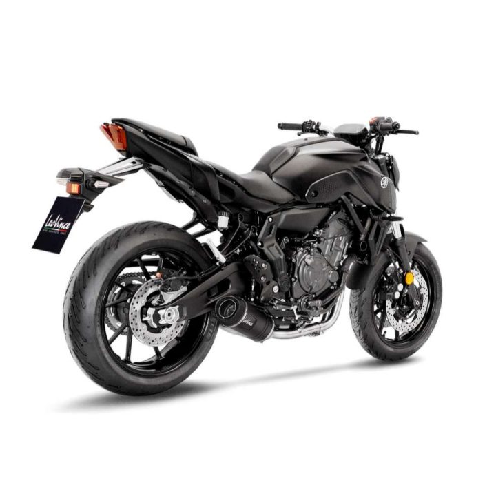 Helsystem 2-1 LV One Evo Black Edition Rostfritt LeoVince Slash-cut – bild 4