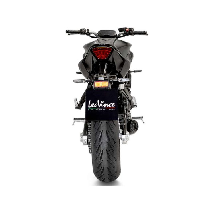 Helsystem 2-1 LV One Evo Black Edition Rostfritt LeoVince Slash-cut – bild 3