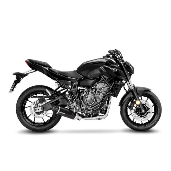 Helsystem 2-1 LV One Evo Black Edition Rostfritt LeoVince Slash-cut – bild 2