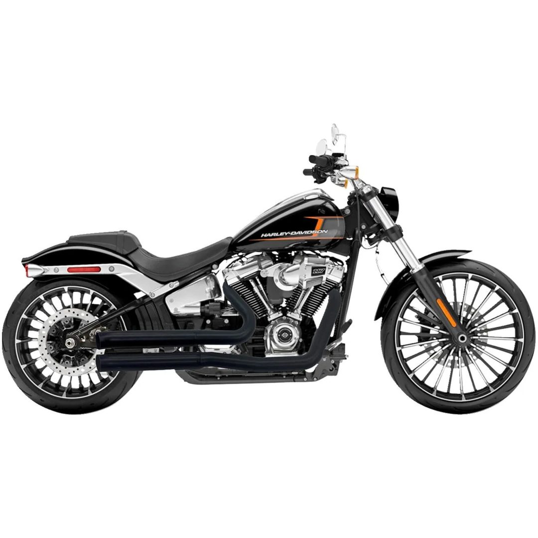 Helsystem 2-2 Pro Street BASSANI XHAUST Turn-out / Svart