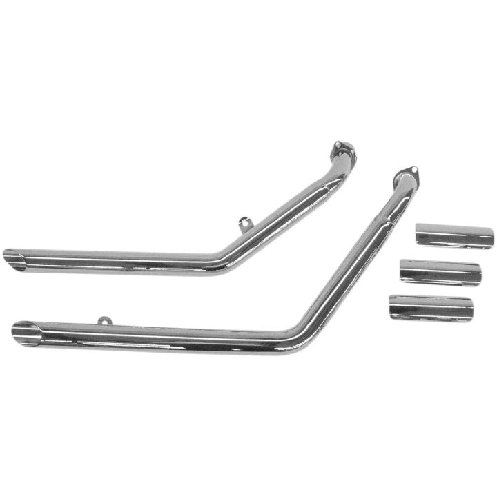 Helsystem Drag Pipe COBRA Chrome / Slash-Cut – bild 2