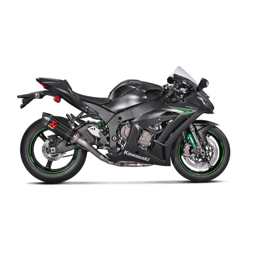 Helsystem Evolution 4-i-2-i-1 Kolfiber/Titan Akrapovic Svart