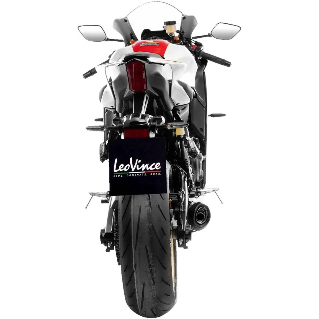 Helsystem LV One Evo Black Edition Rostfritt LeoVince Slash-cut – bild 3