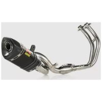 Helsystem Racing 1-i-1 Kolfiber/Rostfritt Stål Akrapovic