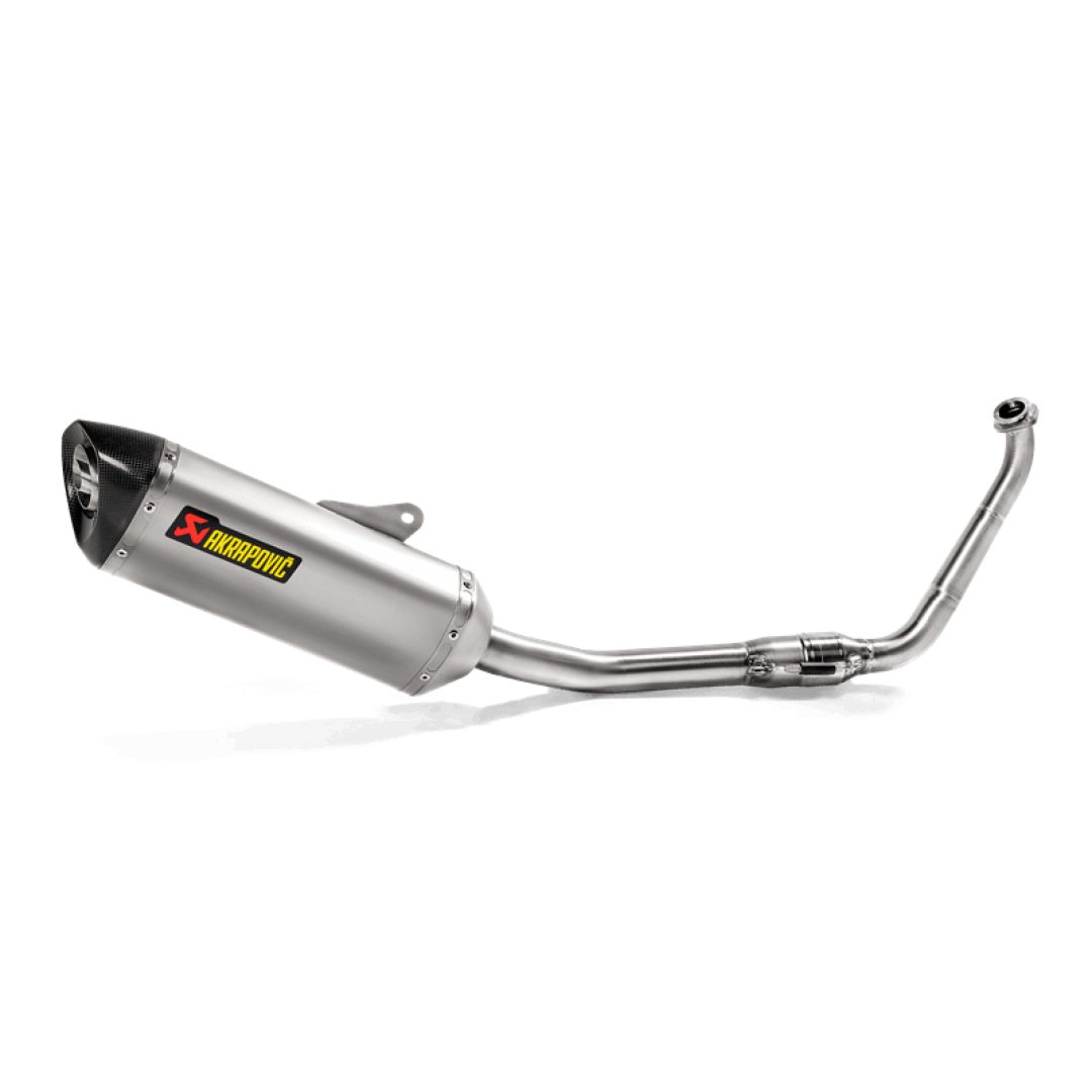 Helsystem Racing 1-i-1 Kolfiber/Titan Akrapovic svart/silver