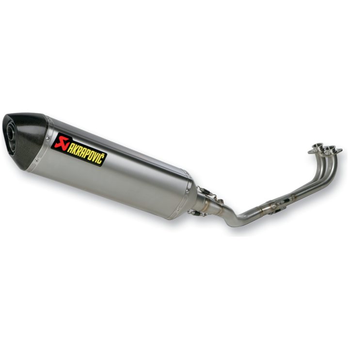 Helsystem Racing 2-i-1 Rostfritt Stål/Titan Akrapovic Silver – bild 2