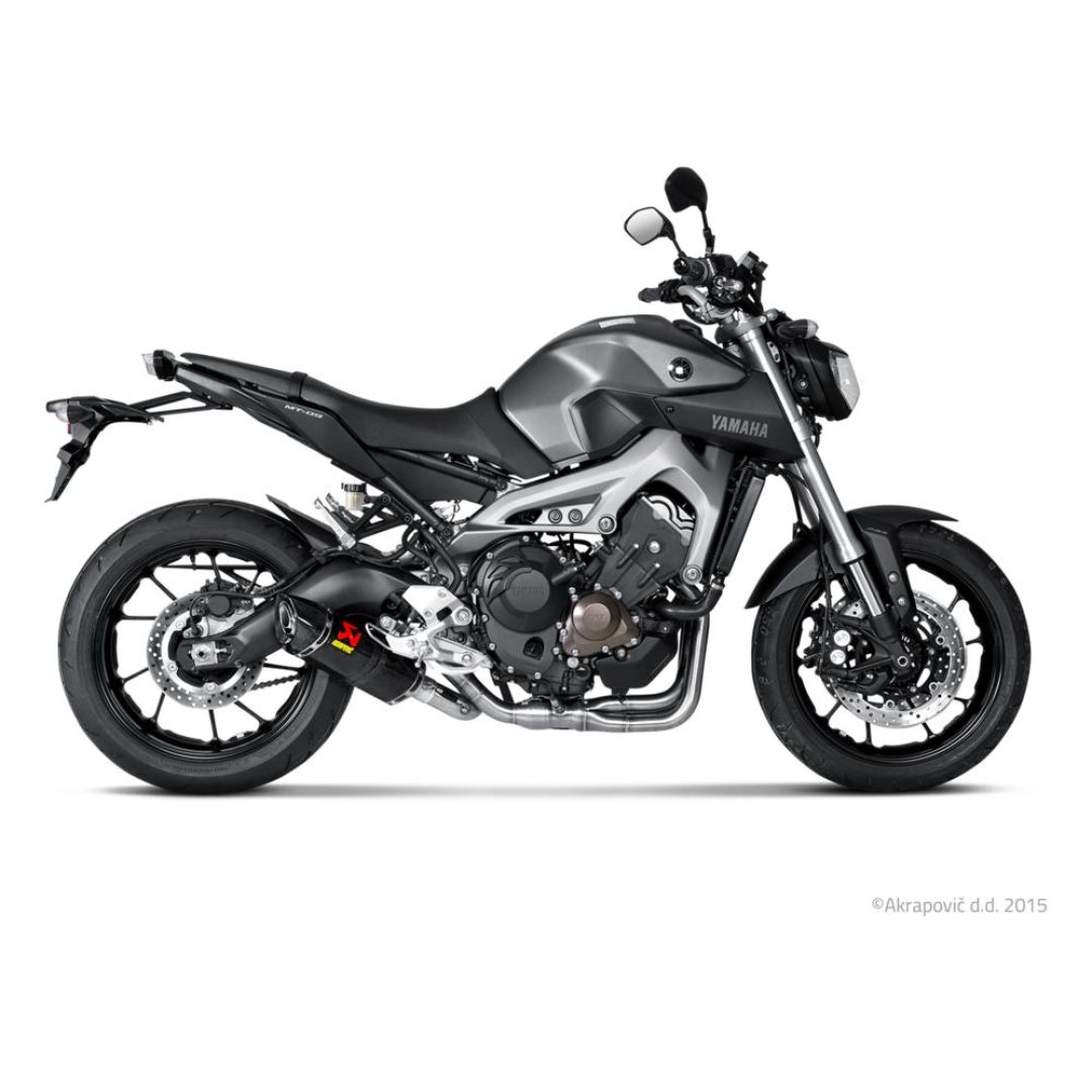 Helsystem Racing 3-i-1 Rostfritt Stål/Kolfiber Akrapovic Svart