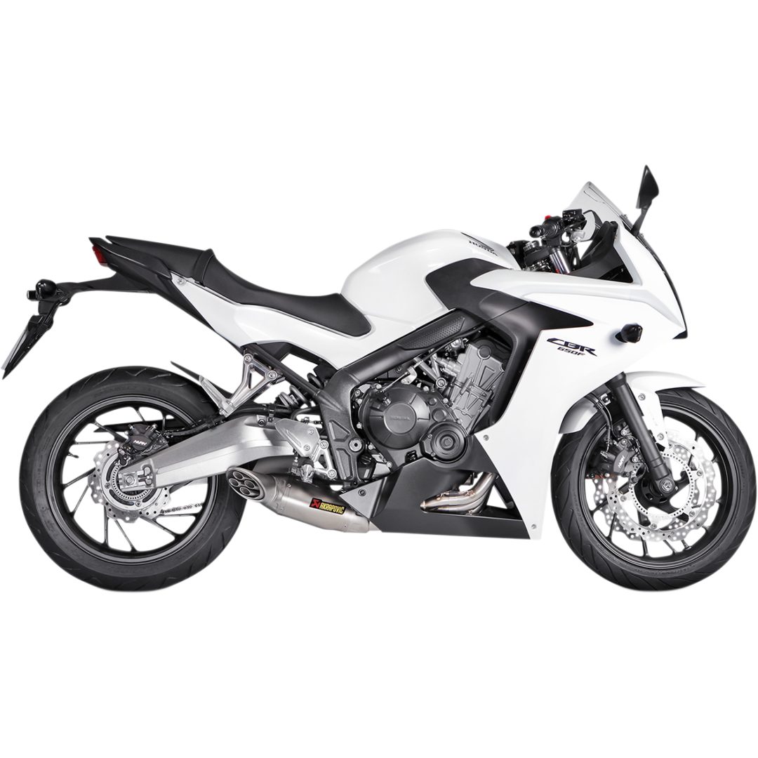 Helsystem Racing 4-i-1 Rostfritt Stål/Titan Akrapovic Silver – bild 3