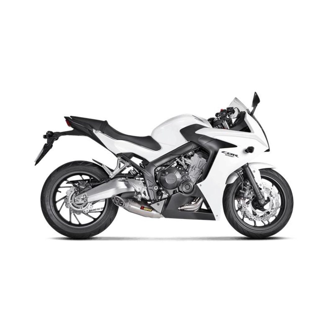 Helsystem Racing 4-i-1 Rostfritt Stål/Titan Akrapovic Silver