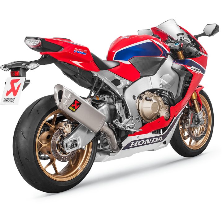 Helsystem Racing 4-i-1 Rostfritt Stål/Titan Akrapovic Silver – bild 2