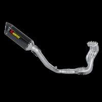 Helsystem Racing 4-i-2-i-1 Kolfiber/Rostfritt Stål Akrapovic