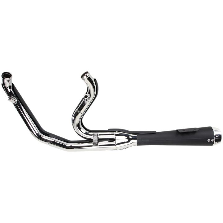 Helsystem ROAD RAGE Harley-Davidson 2-INTO-1 BASSANI XHAUST Svart / Short upswept – bild 2