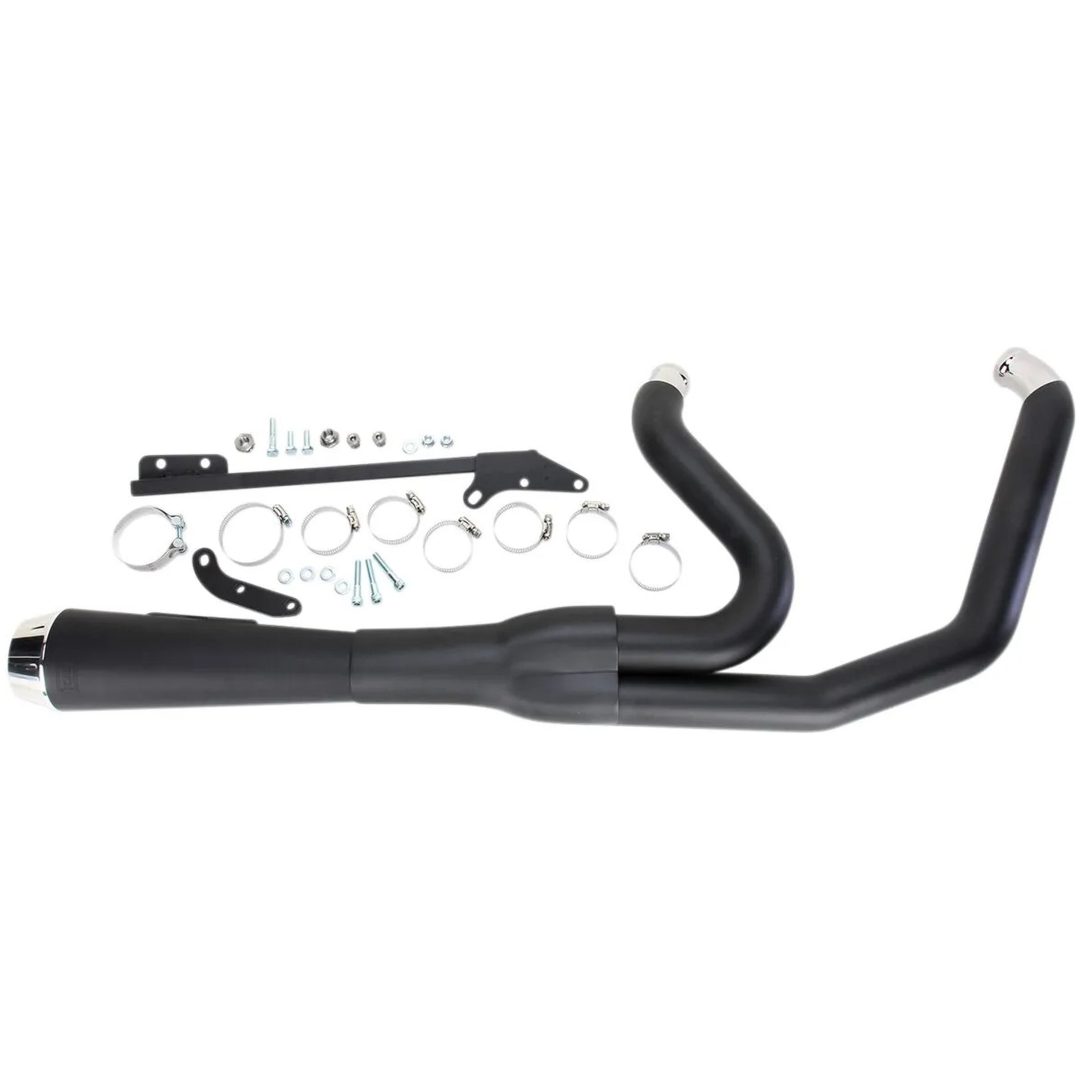 Helsystem ROAD RAGE Harley-Davidson 2-INTO-1 BASSANI XHAUST Svart / Short upswept